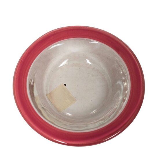 Fifth Avenue Crystal Ltd. Red Rim Clear Votive Candle Holder Tealight Home Decor - Picture 2 of 8